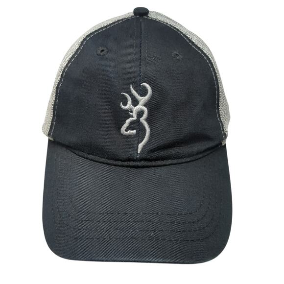 Browning Snapback Trucker Hat Black One Size Adjustable Embroidered Patriotic - Picture 1 of 9